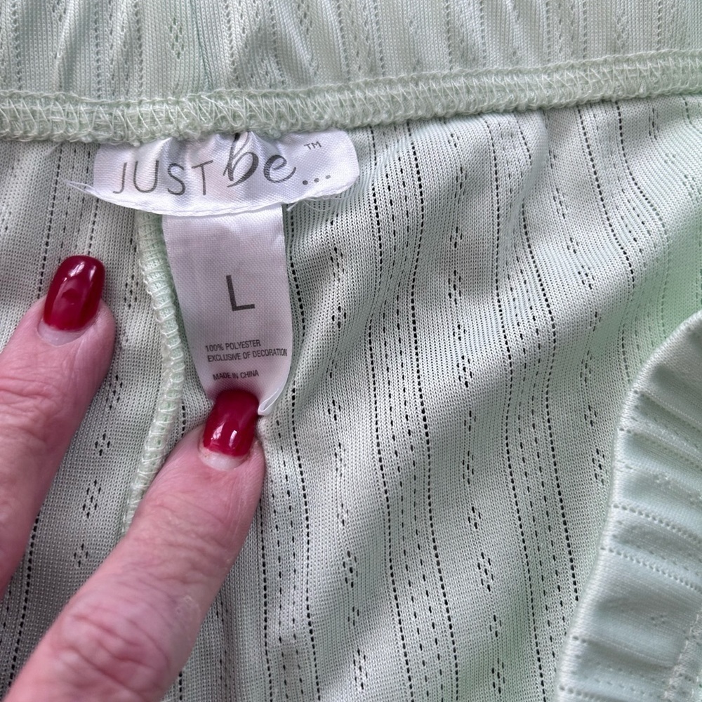Just Be Women’s Mint Green PJ Set 
Size L - Picture 7 of 9